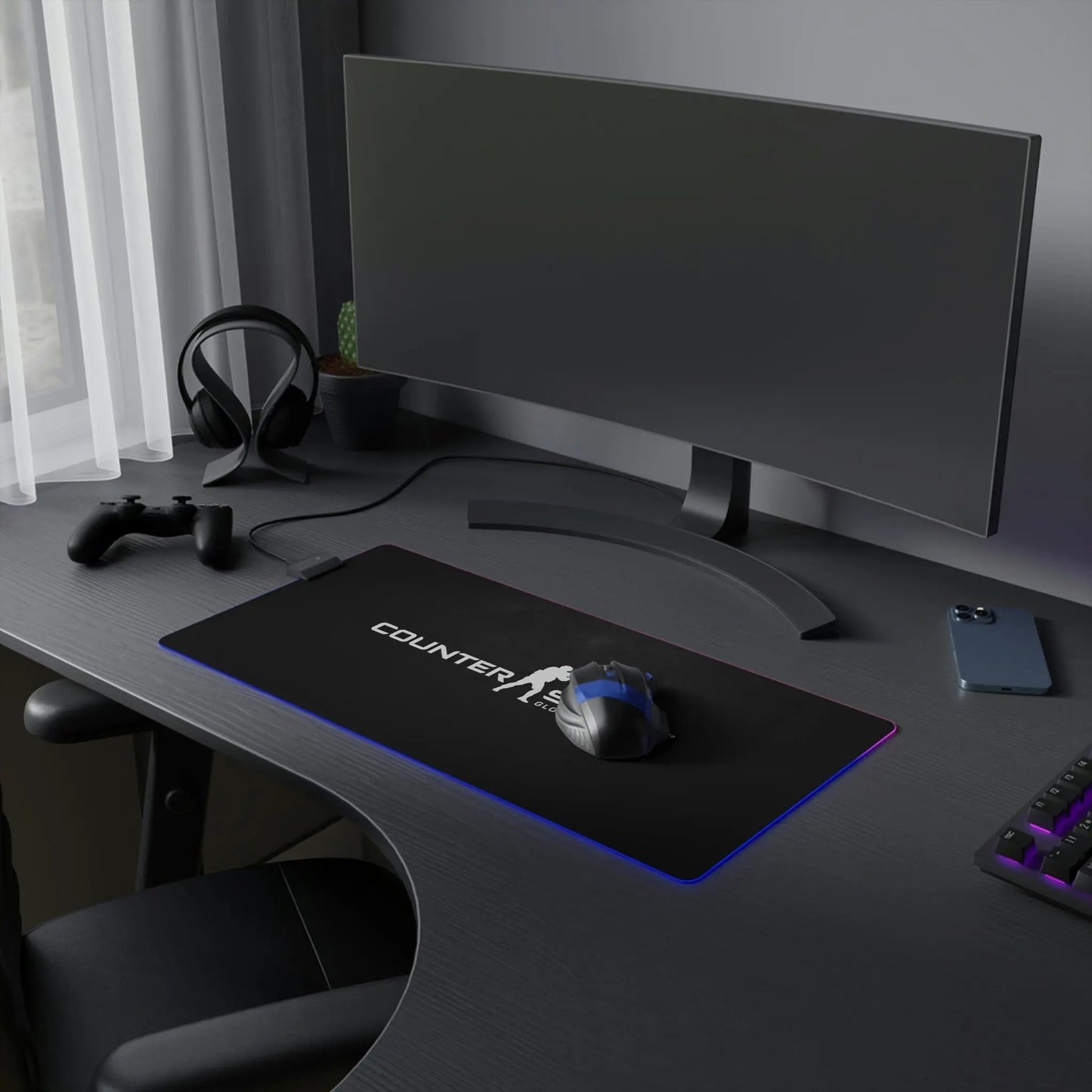 ElectroEdge: Backlit Gaming Mouse Mat - Gapo Goods - Home Decor
