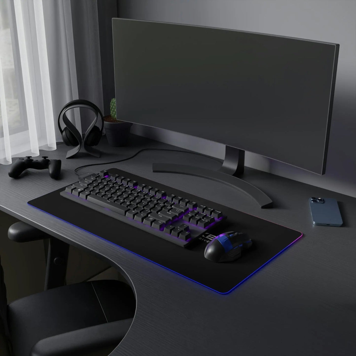 ElectroEdge: Backlit Gaming Mouse Mat - Gapo Goods - Home Decor