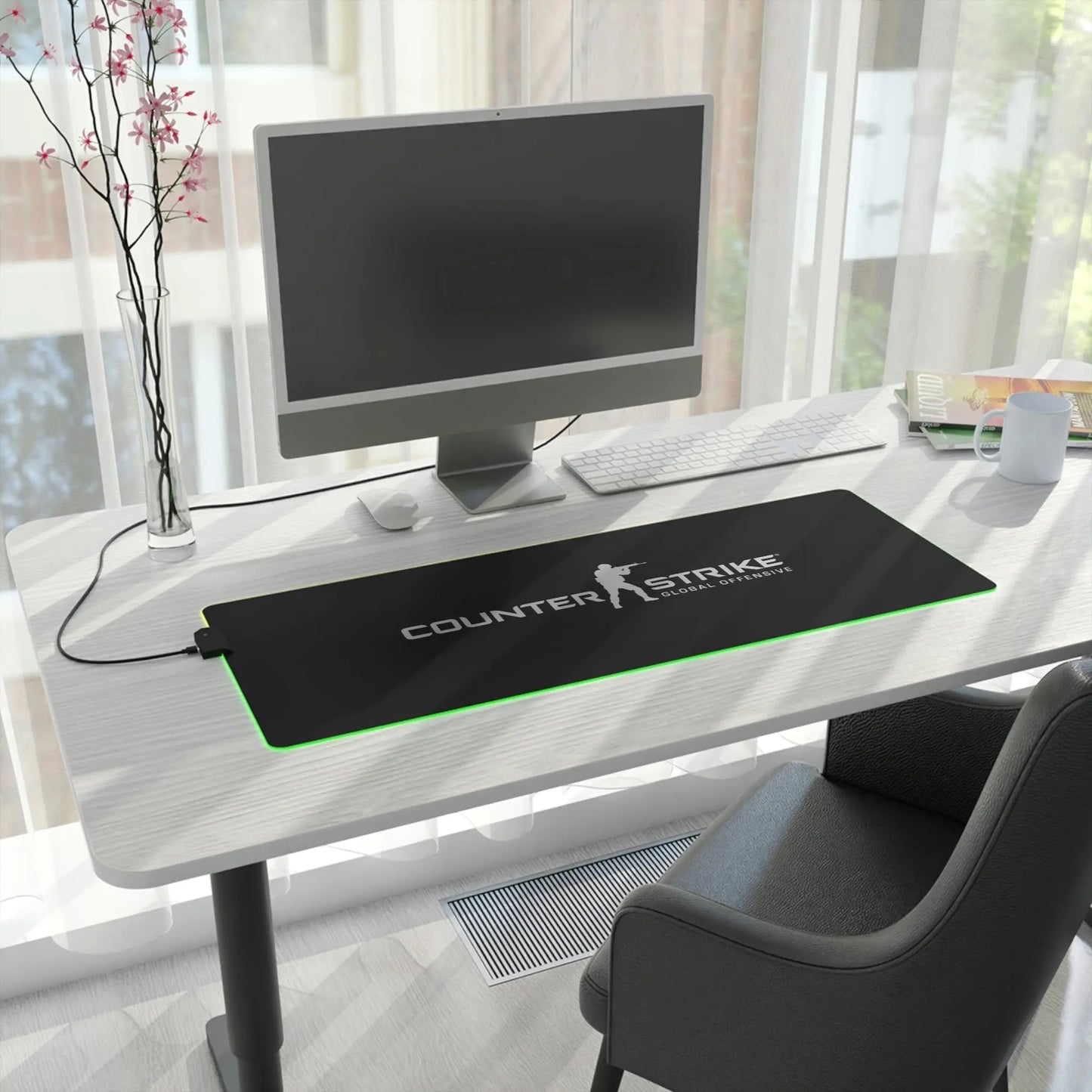 ElectroEdge: Backlit Gaming Mouse Mat - Gapo Goods - Home Decor