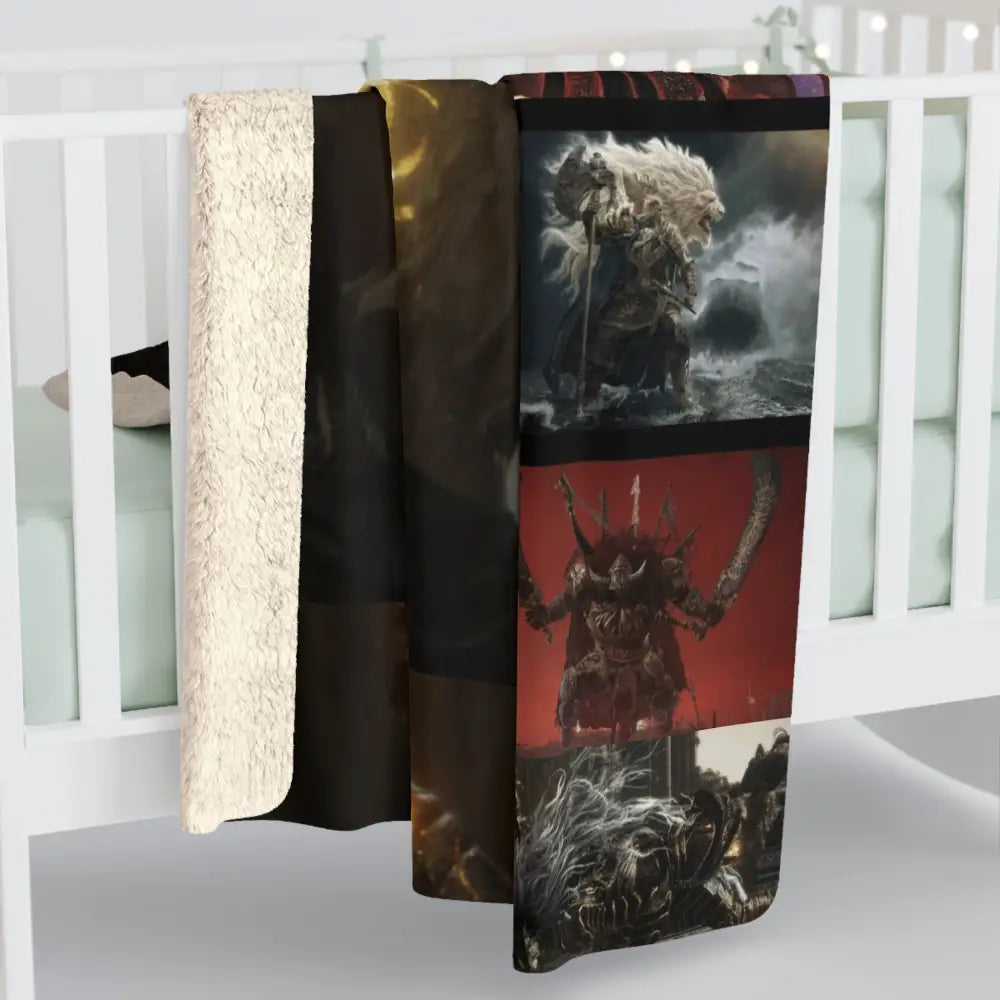 Epic Fantasy Sherpa Fleece Blanket for Your Inner Creature Comfort - 60’’ × 80’’ - Home Decor