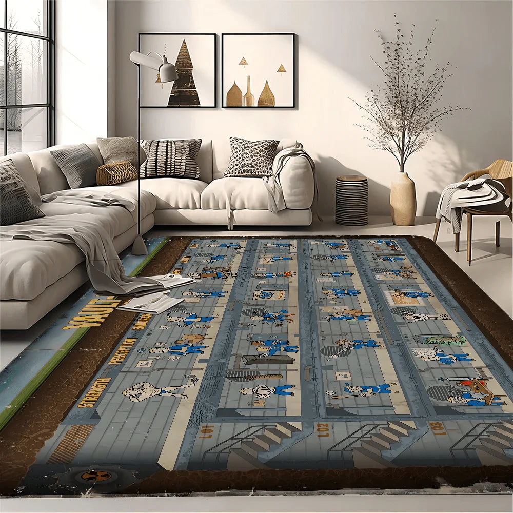 Fallout - Themed Floor Mat, Anti - Slip Bathroom Mat, Kids' Bedroom Doormat, Living Room Welcome Rug - Gapo Goods -