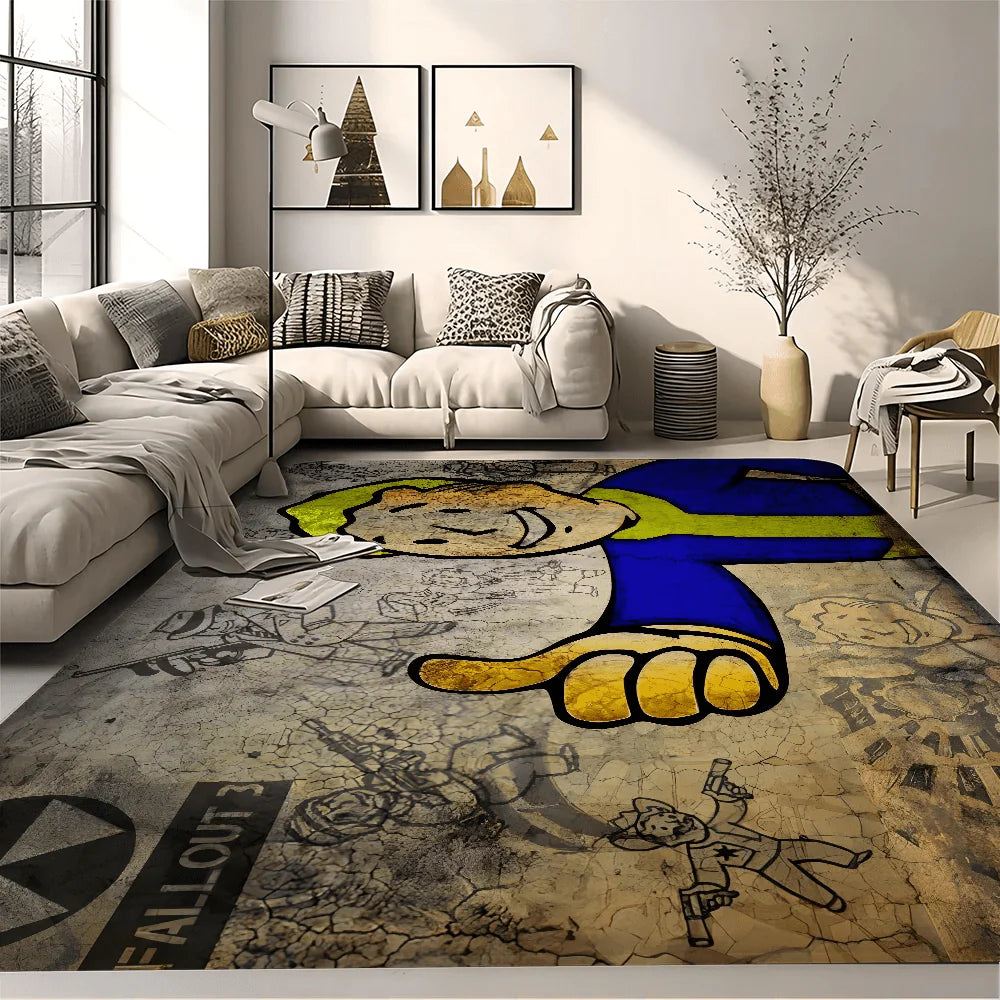 Fallout - Themed Floor Mat, Anti - Slip Bathroom Mat, Kids' Bedroom Doormat, Living Room Welcome Rug - Gapo Goods -
