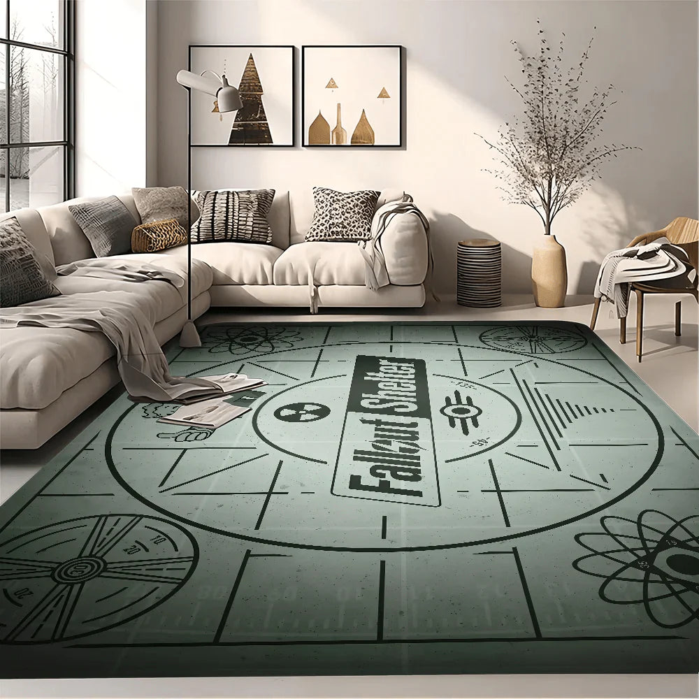 Fallout - Themed Floor Mat, Anti - Slip Bathroom Mat, Kids' Bedroom Doormat, Living Room Welcome Rug - Gapo Goods -