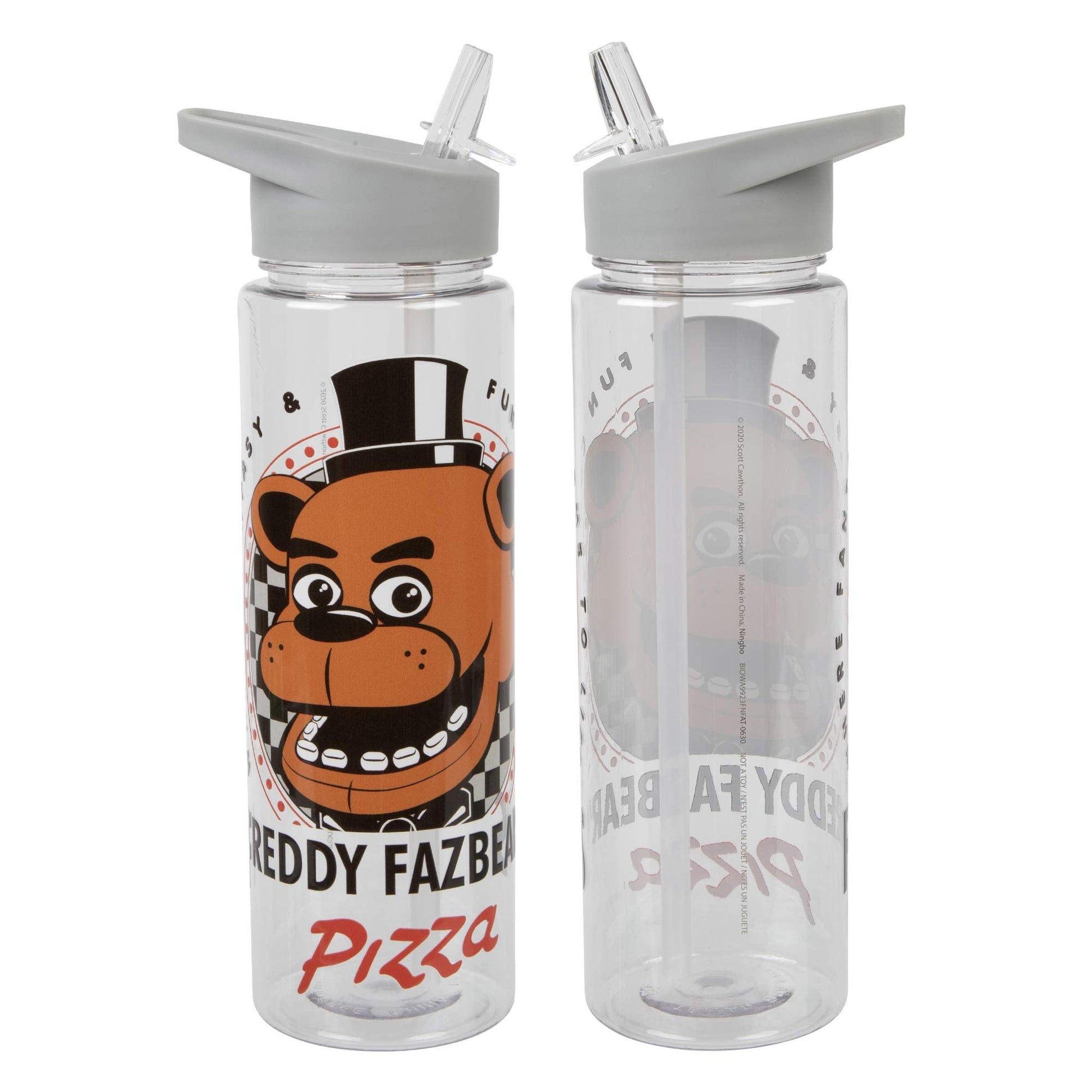 Five Nights at Freddy's Water Bottle - 24 Oz Tritan Leak Resistant with Reusable Straw Mug