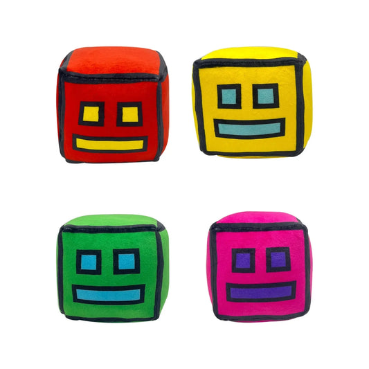 Geometry Dash Plush Toy – Soft Cuddly Plush Toy for Gamers | 12-Inch Stuffed Character All (4) 12 cm Plush Toy