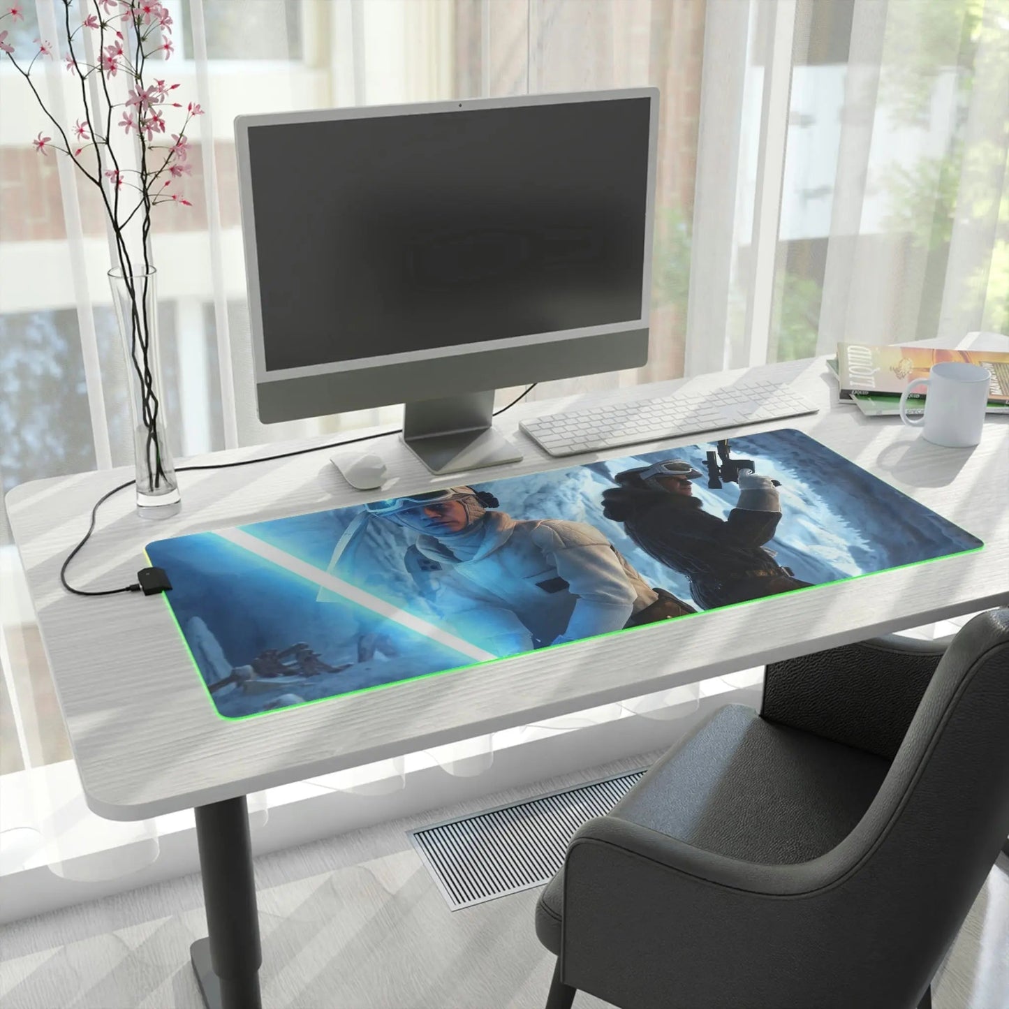 LED Gaming Desk Pad β Large Gaming Surface with Customizable LED Lighting & Non-Slip Base