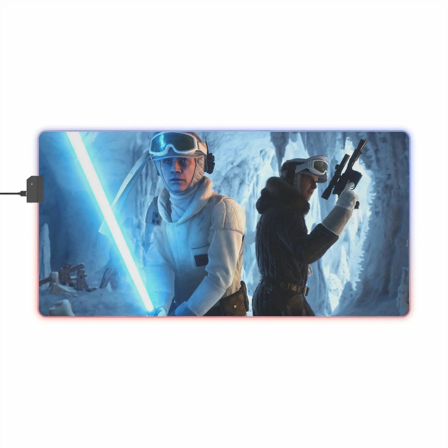 LED Gaming Desk Pad β Large Gaming Surface with Customizable LED Lighting & Non-Slip Base 27.6" x 13.8" Rectangle