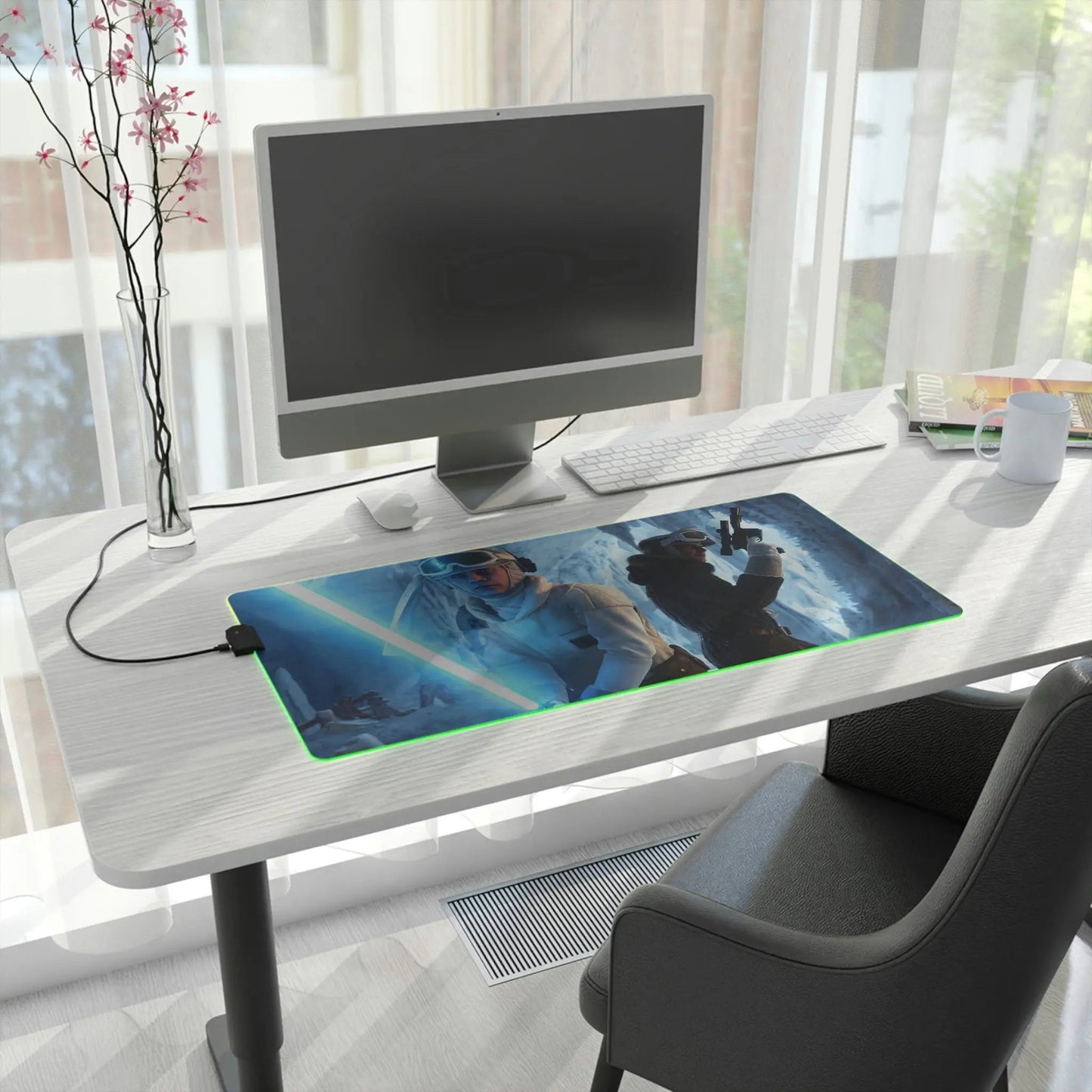 LED Gaming Desk Pad β Large Gaming Surface with Customizable LED Lighting & Non-Slip Base