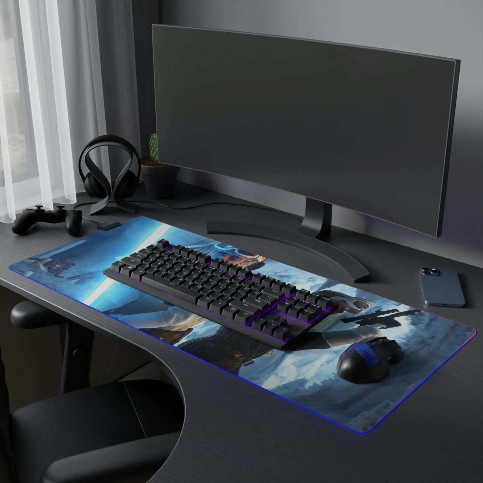 LED Gaming Desk Pad β Large Gaming Surface with Customizable LED Lighting & Non-Slip Base