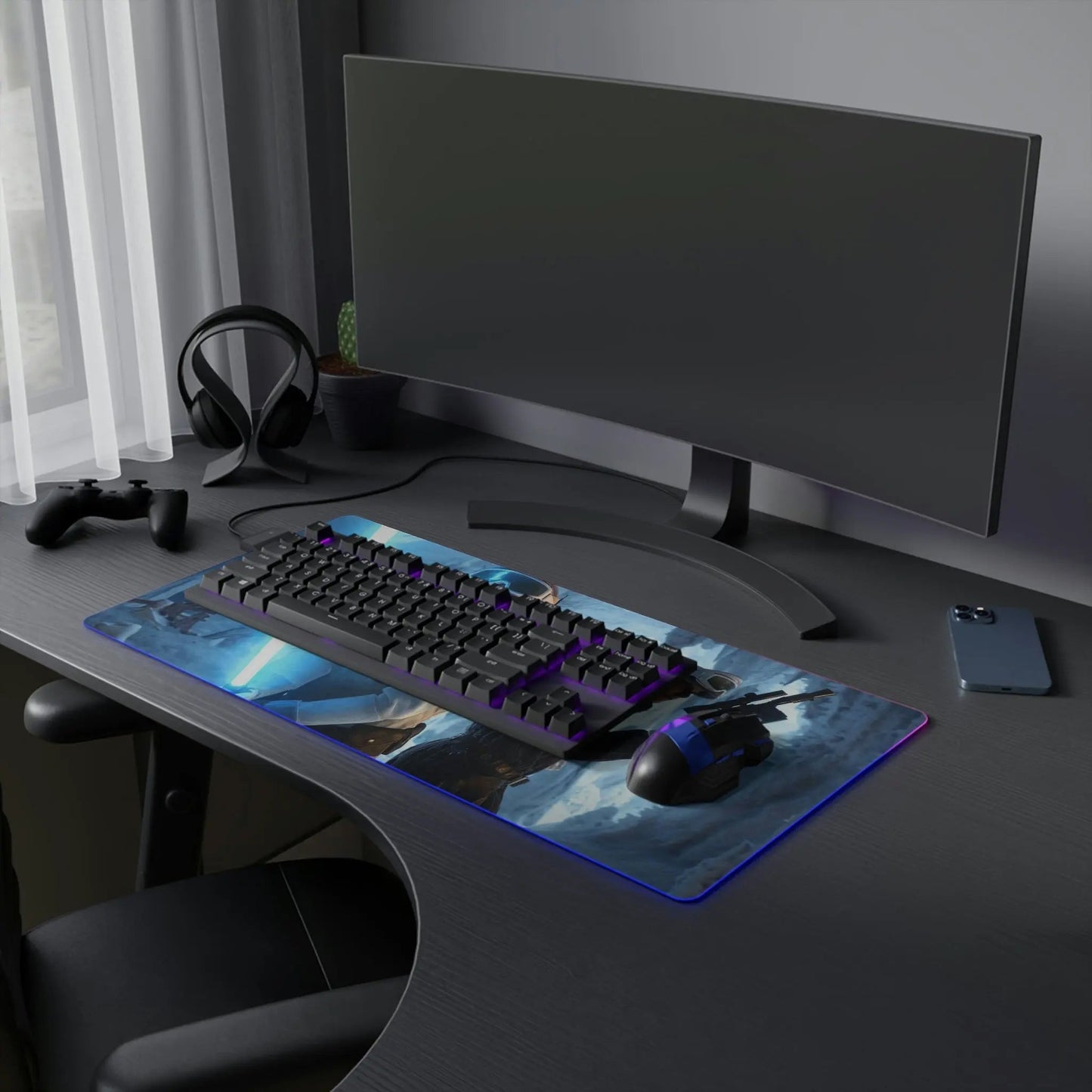 LED Gaming Desk Pad β Large Gaming Surface with Customizable LED Lighting & Non-Slip Base