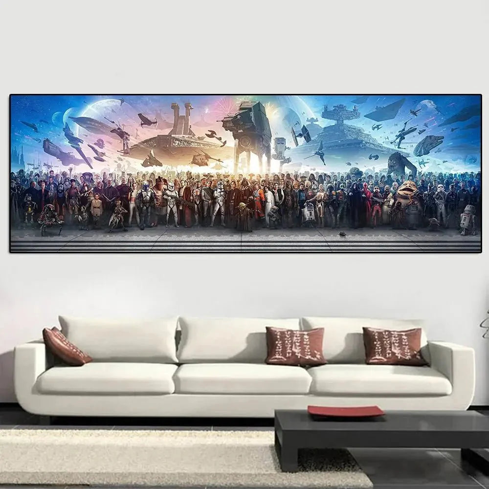 Galactic Icons: Star Wars Character Canvas Art for Fans - Gapo Goods - Wall Art