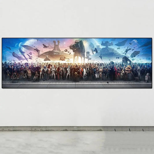 Star Wars Canvas Art – Iconic Characters Galactic Poster 40x50 cm Premium Print Print Material