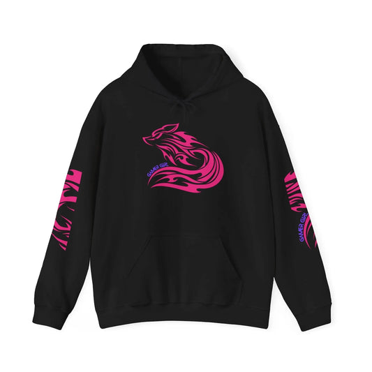 Gamer Girl Hoodie - Unisex Heavy Blend Hoodie with Printed Sleeve Sweatshirt Black Hoodie