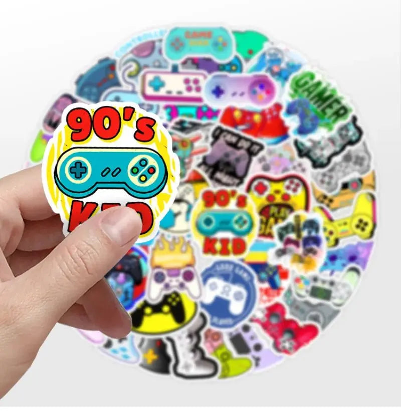 Gamepad Stickers – Gamer Stickers PVC Sticker Pack | Waterproof, Colorful Designs Paper products