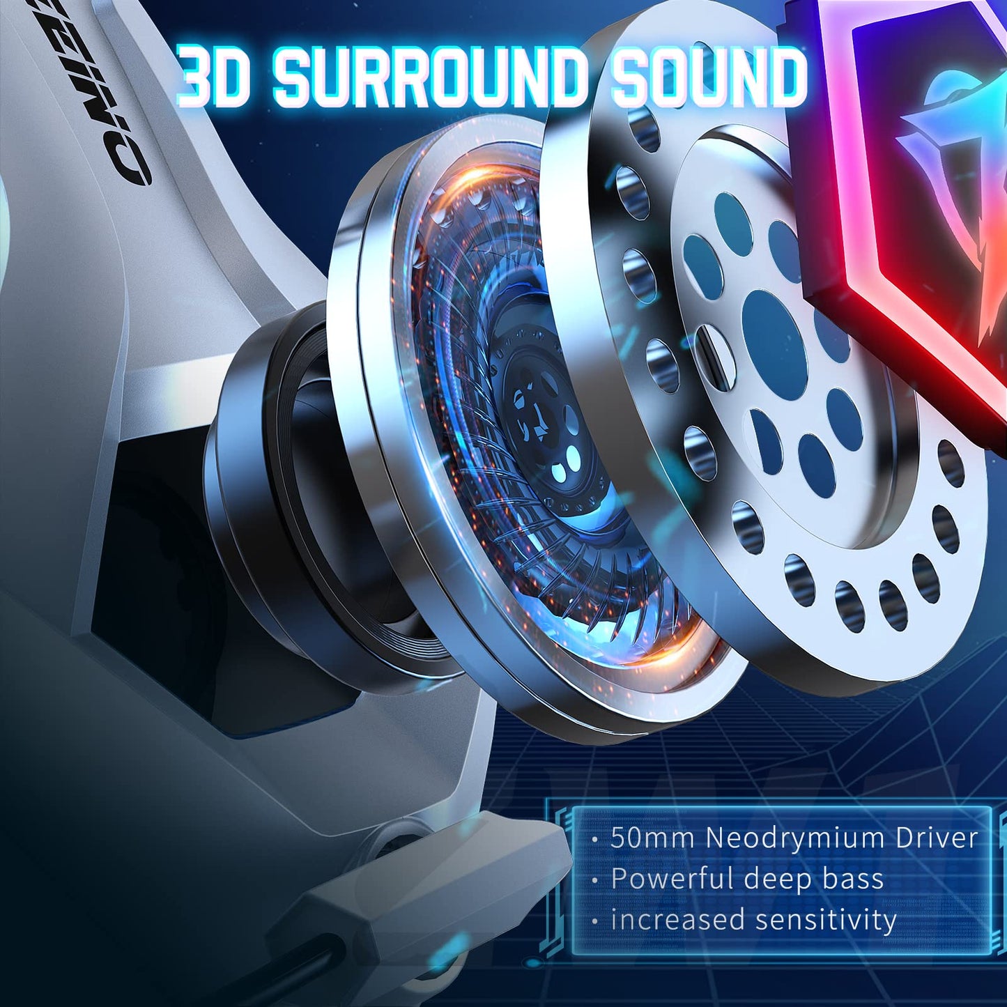 Gaming Headset PS4 Headset, Xbox Headset with 7.1 Surround Sound, Gaming Headphones with Noise Cancelling Mic RGB Light Memory Earmuffs for PC, PS5, PS4, Xbox Series X/S, Xbox one, Switch - Gapo Goods - Computer PC Gaming Accessories