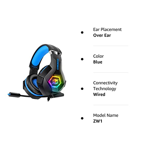 Gaming Headset PS4 Headset, Xbox Headset with 7.1 Surround Sound, Gaming Headphones with Noise Cancelling Mic RGB Light Memory Earmuffs for PC, PS5, PS4, Xbox Series X/S, Xbox one, Switch - Gapo Goods - Computer PC Gaming Accessories