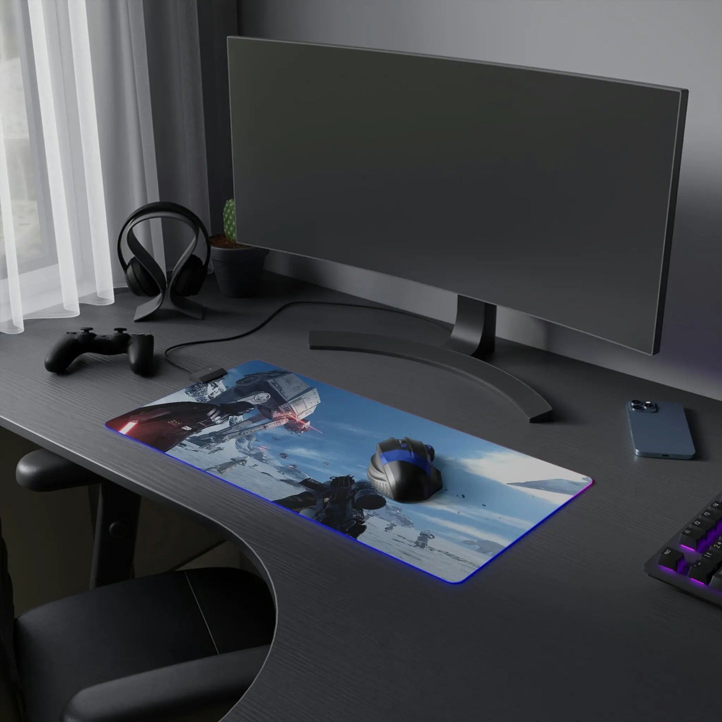 LED Gaming Mouse Pad – Large Waterproof Gaming Desk Pad with RGB Lighting Effects Mousepad