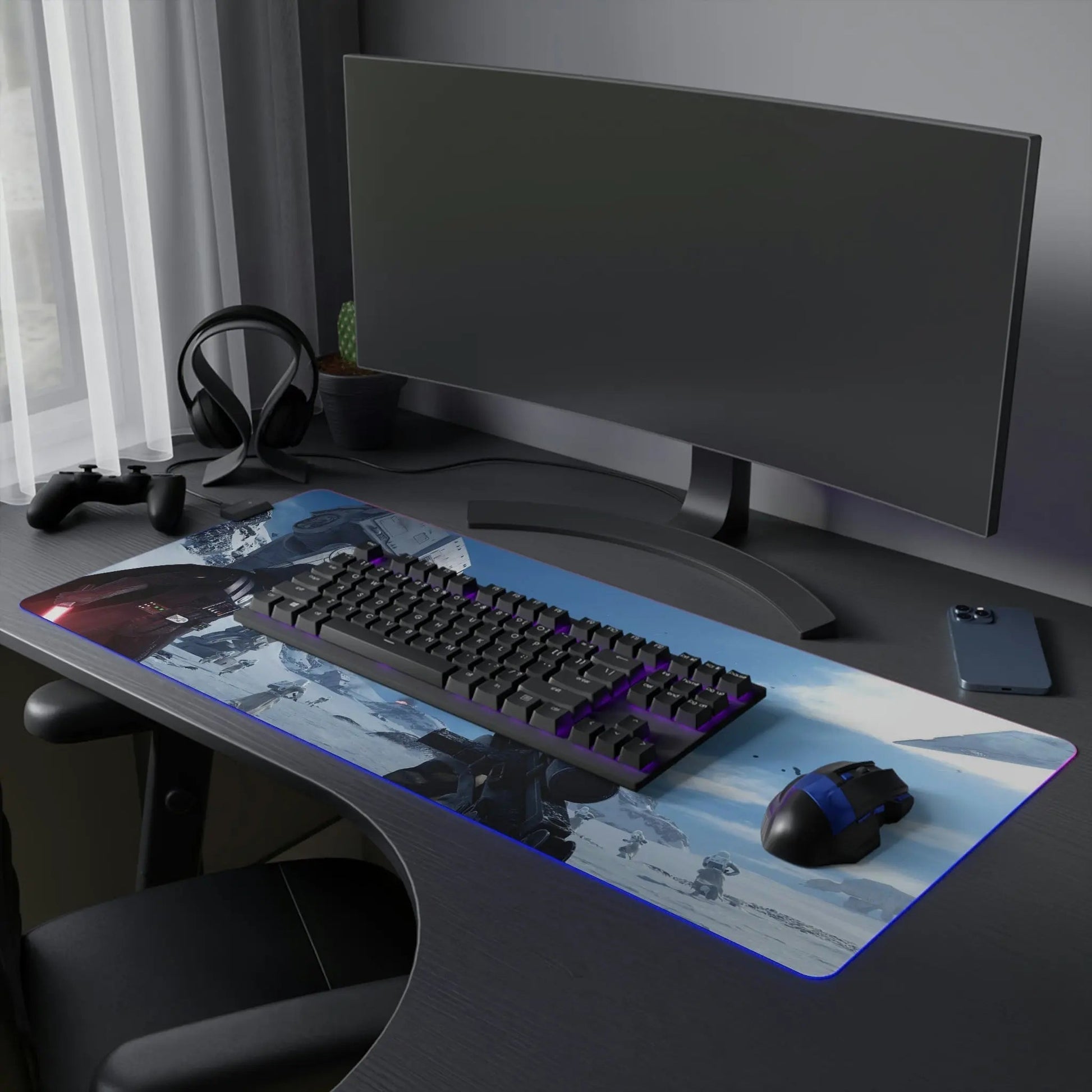 LED Gaming Mouse Pad – Large Waterproof Gaming Desk Pad with RGB Lighting Effects Mousepad