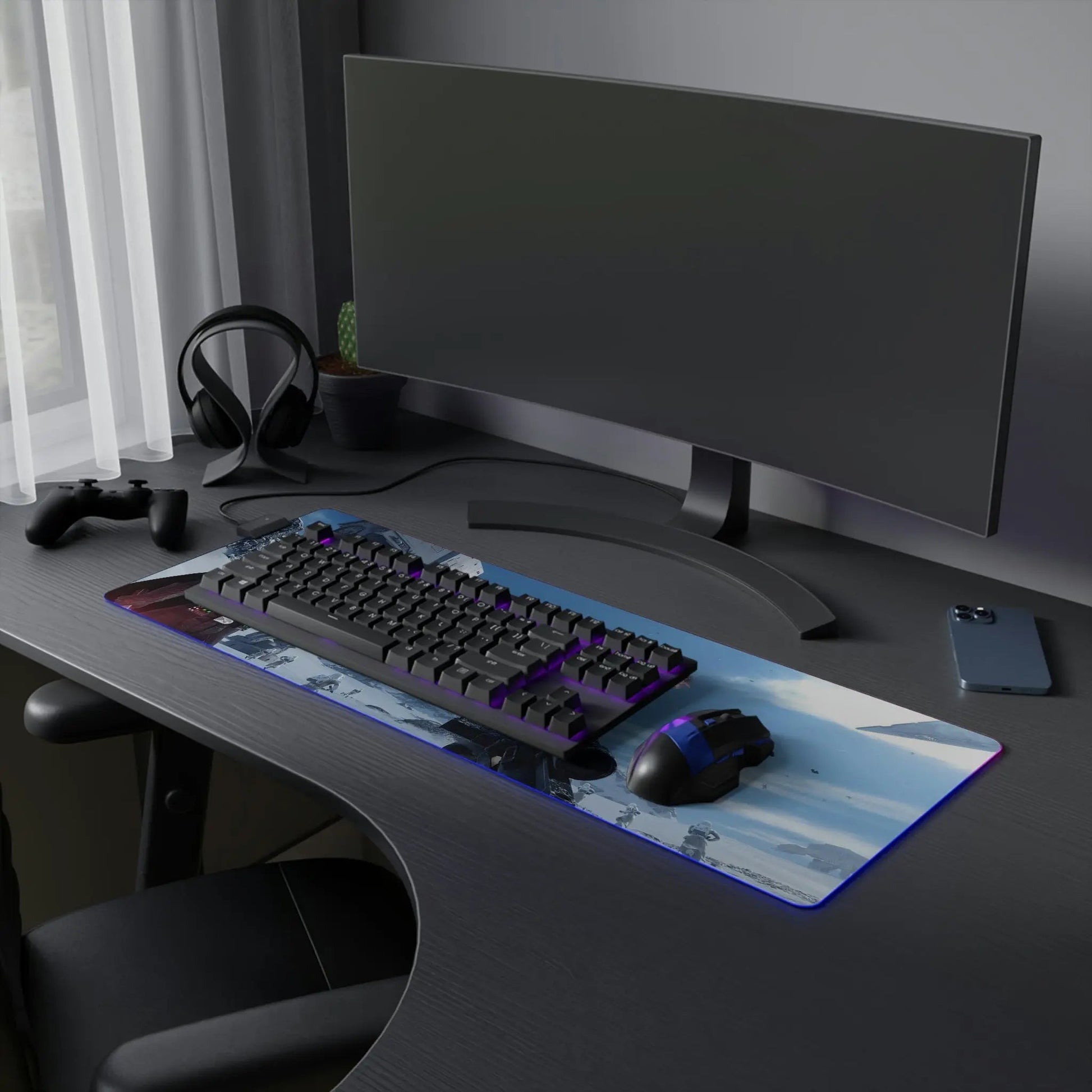 LED Gaming Mouse Pad – Large Waterproof Gaming Desk Pad with RGB Lighting Effects Mousepad