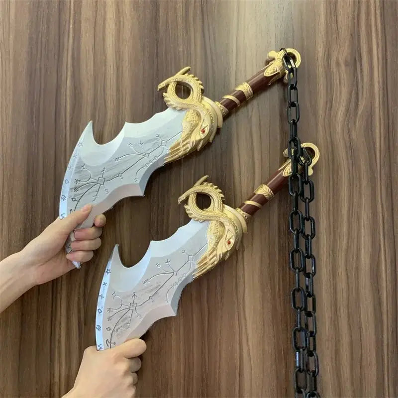 God of War 4 Athena Blade Tomahawk Chained Cosplay Axe Prop Weapon Role Playing Ghost Leviathan Chaos AXE Safety PU Model - Gapo Goods -