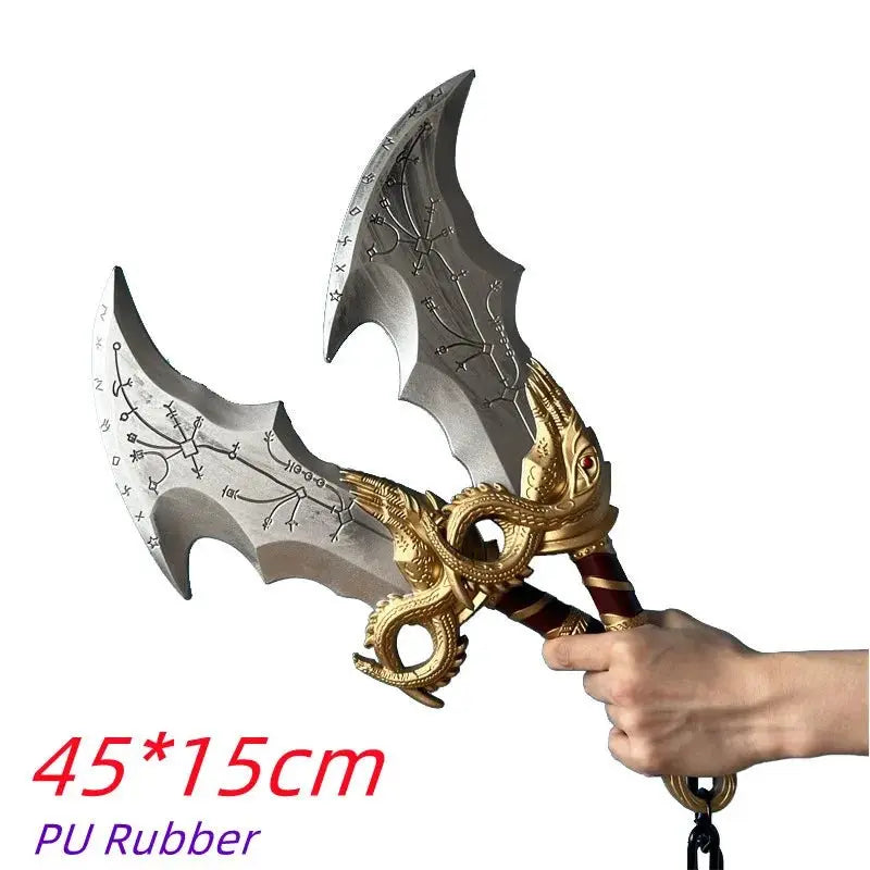 God of War 4 Athena Blade Tomahawk Chained Cosplay Axe Prop Weapon Role Playing Ghost Leviathan Chaos AXE Safety PU Model - Gapo Goods -
