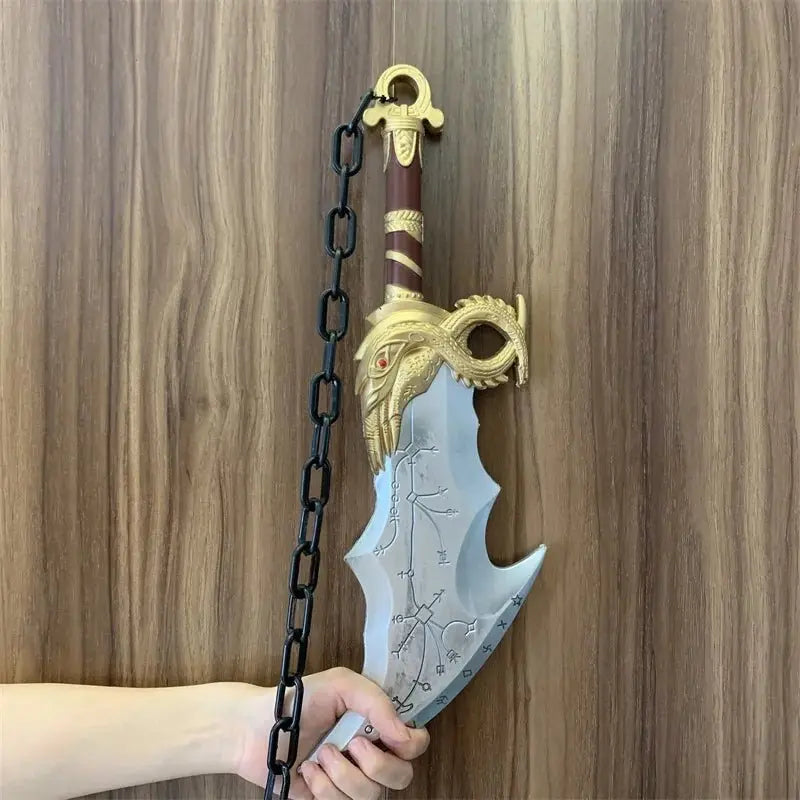 God of War 4 Athena Blade Tomahawk Chained Cosplay Axe Prop Weapon Role Playing Ghost Leviathan Chaos AXE Safety PU Model - Gapo Goods -