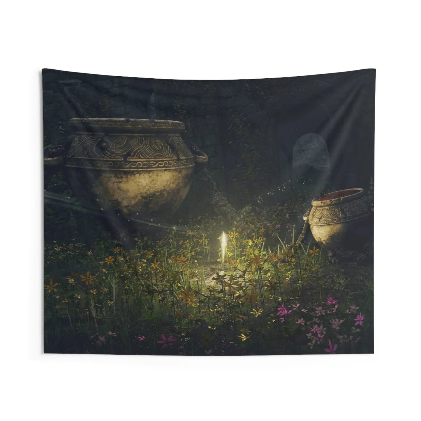 Elden Ring Wall Tapestry – Grace Site Indoor Wall Decor With Durable Hemmed Edges 60" × 50" Home Decor