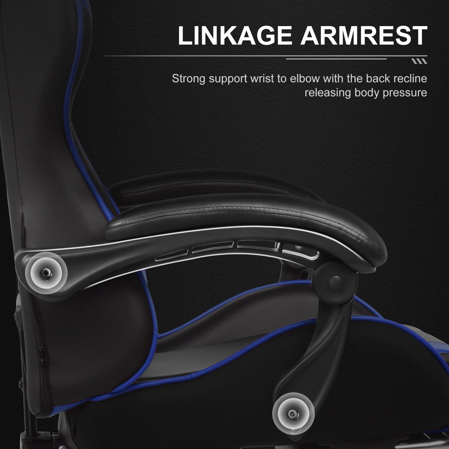 GTPLAYER Gaming Chair, Computer Chair with Footrest and Lumbar Support, Height Adjustable Game Chair with 360° - Swivel Seat and Headrest and for Office or Gaming (White) - Gapo Goods -