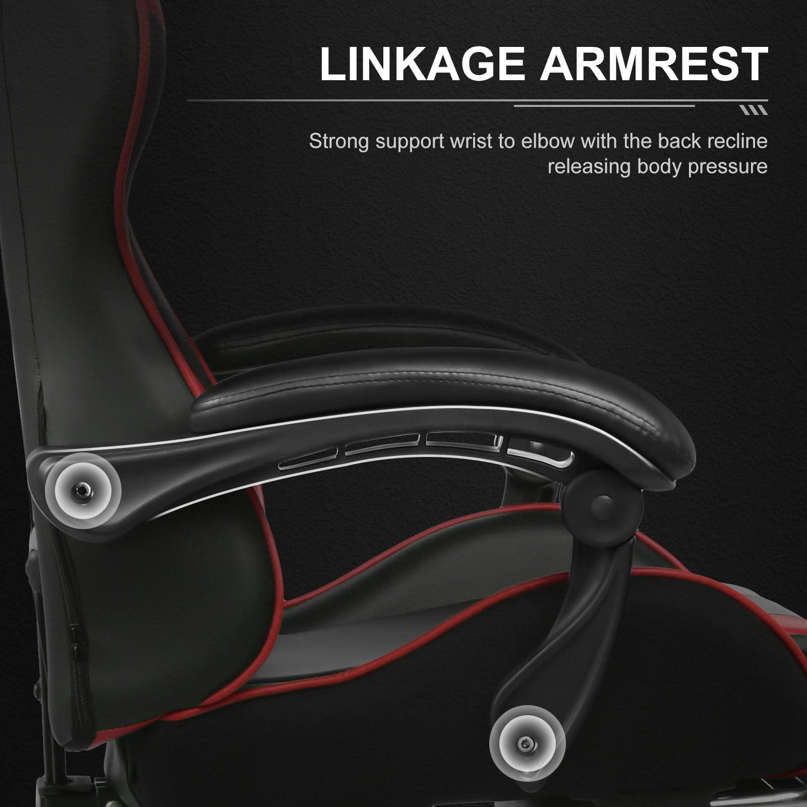 Gaming Chair With Footrest - Adjustable Computer Chair With Lumbar Support Seat & 360 Swivel Gaming Seat Gaming Accessories
