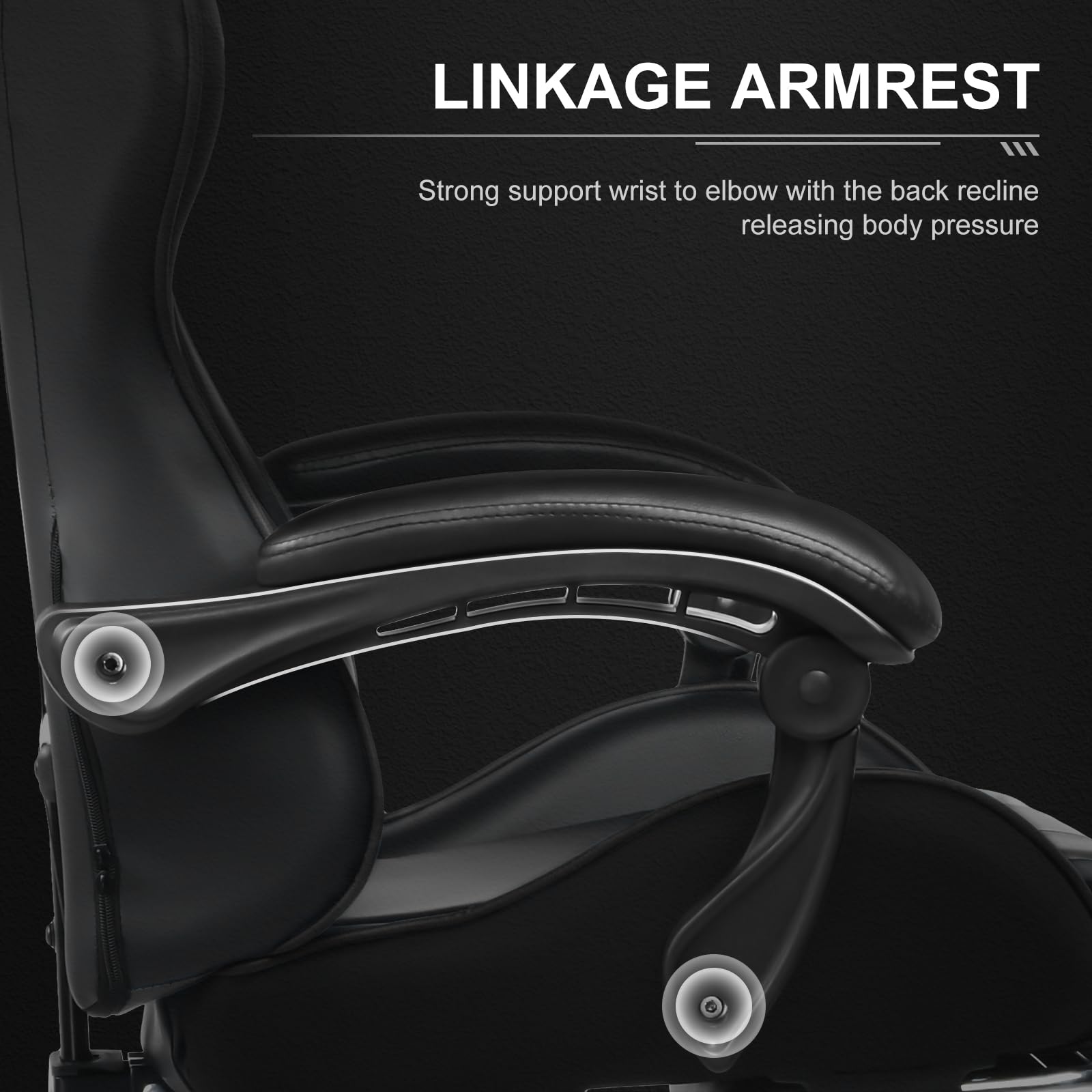 Gaming Chair With Footrest - Adjustable Computer Chair With Lumbar Support Seat & 360 Swivel Gaming Seat Gaming Accessories