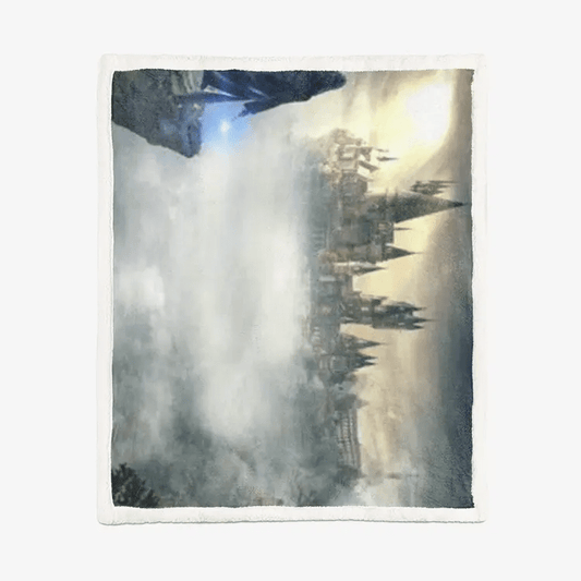 Hogwarts Soft Blanket – Double Sided Plush Throw | Grey Cozy Polyester Fleece Blanket