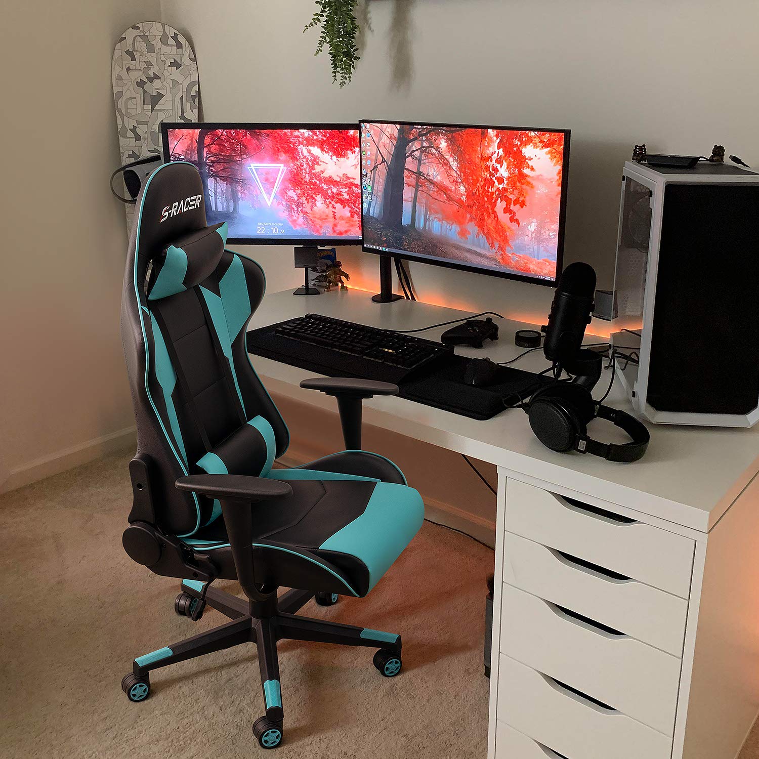 Homall Gaming Chair – Ergonomic Computer Chair with Lumbar Support & Headrest Pillow Gaming Accessories