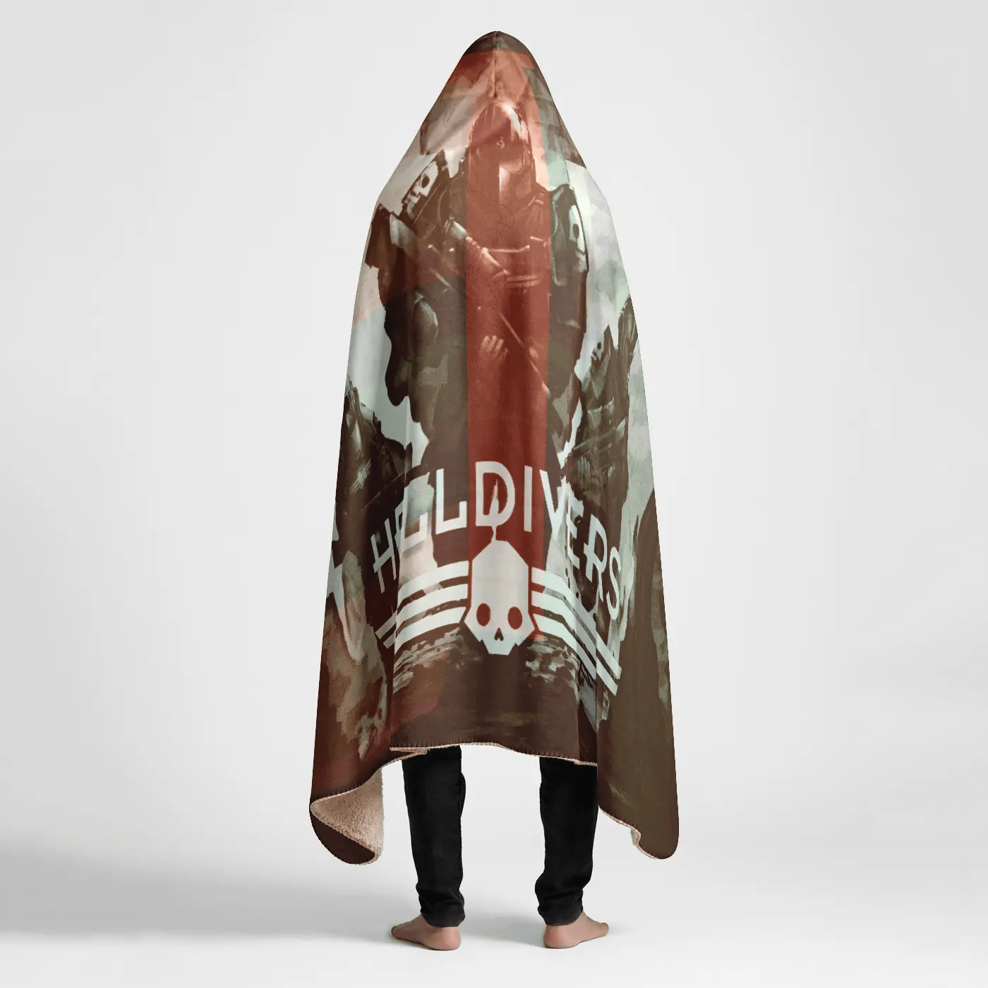 Hooded Sherpa Blanket - Helldivers Large 60x80 - Gapo Goods - Blanket