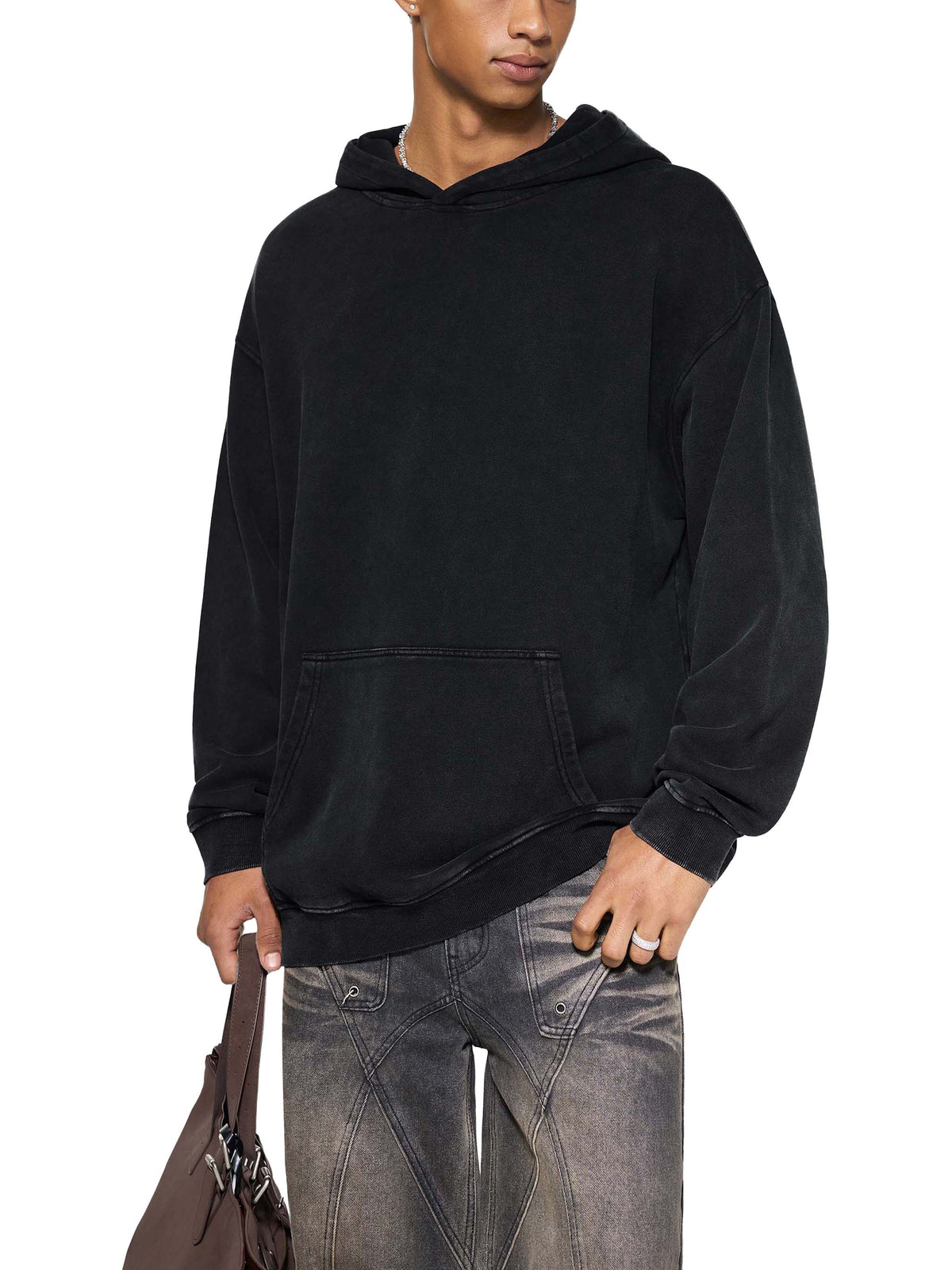 Heavyweight Washed Loose Cotton Extraction Hoodie