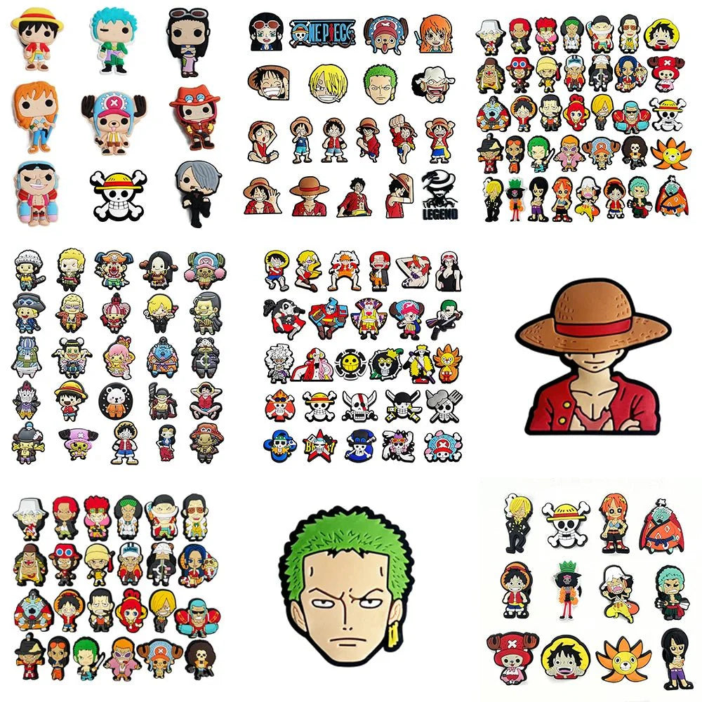 Japanese Anime One Piece Shoe Charms Cartoon Shoe accessories - Gapo Goods - Charms