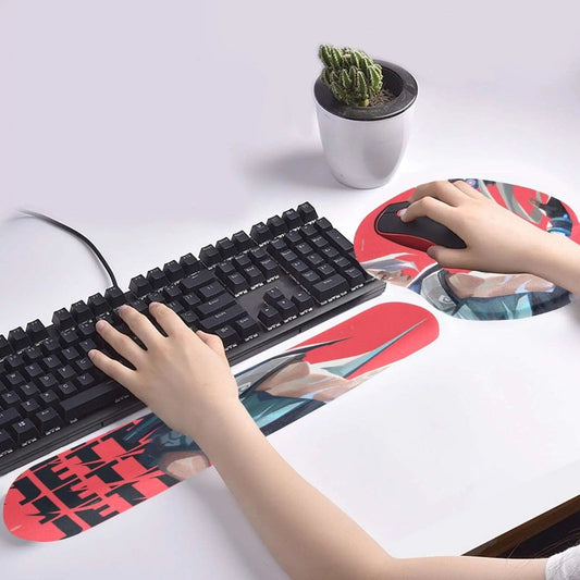 Jett Mouse Pad Set – Gaming Mouse Pad With Wrist Support & Silicone Base Black ONE SIZE Mousepad