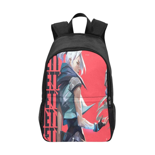 Jett Valorant Backpack – Durable Polyester Bag With Mesh Side Pockets & Adjustable Straps Black ONE SIZE Backpack