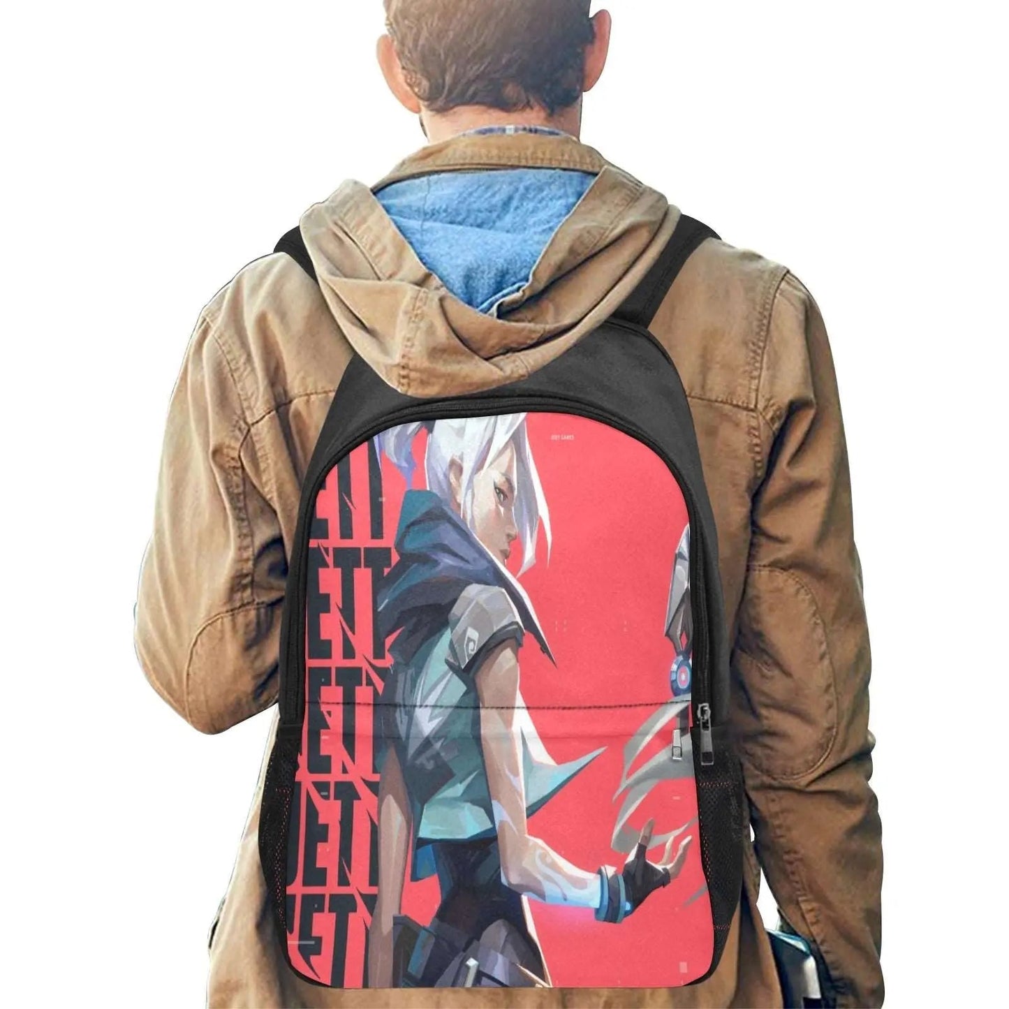 Jett Valorant Backpack – Durable Polyester Bag With Mesh Side Pockets & Adjustable Straps Backpack