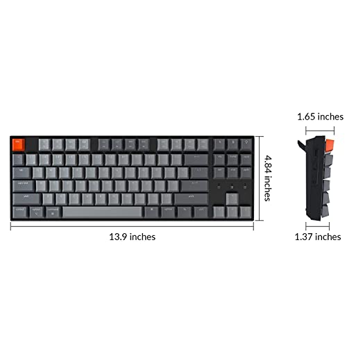 Keychron K8 80% Layout Bluetooth Wireless Mechanical Keyboard, Tenkeyless 87 Keys/USB C/White Backlit/Gateron G Pro Brown Switch/N - Key Rollover, TKL Gaming Keyboard for Mac Windows - Gapo Goods -