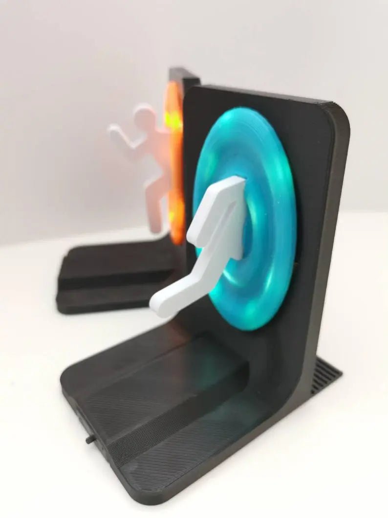 LED Portal Bookends - Light Up - Xbox PS4 PS5 Books Games Movies Stand Ornament - Gapo Goods -