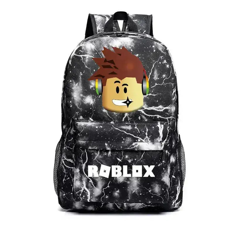 Roblox School Backpack – Durable Kids Backpack With Laptop Compartment Bag Lightning Black 1 Backpack