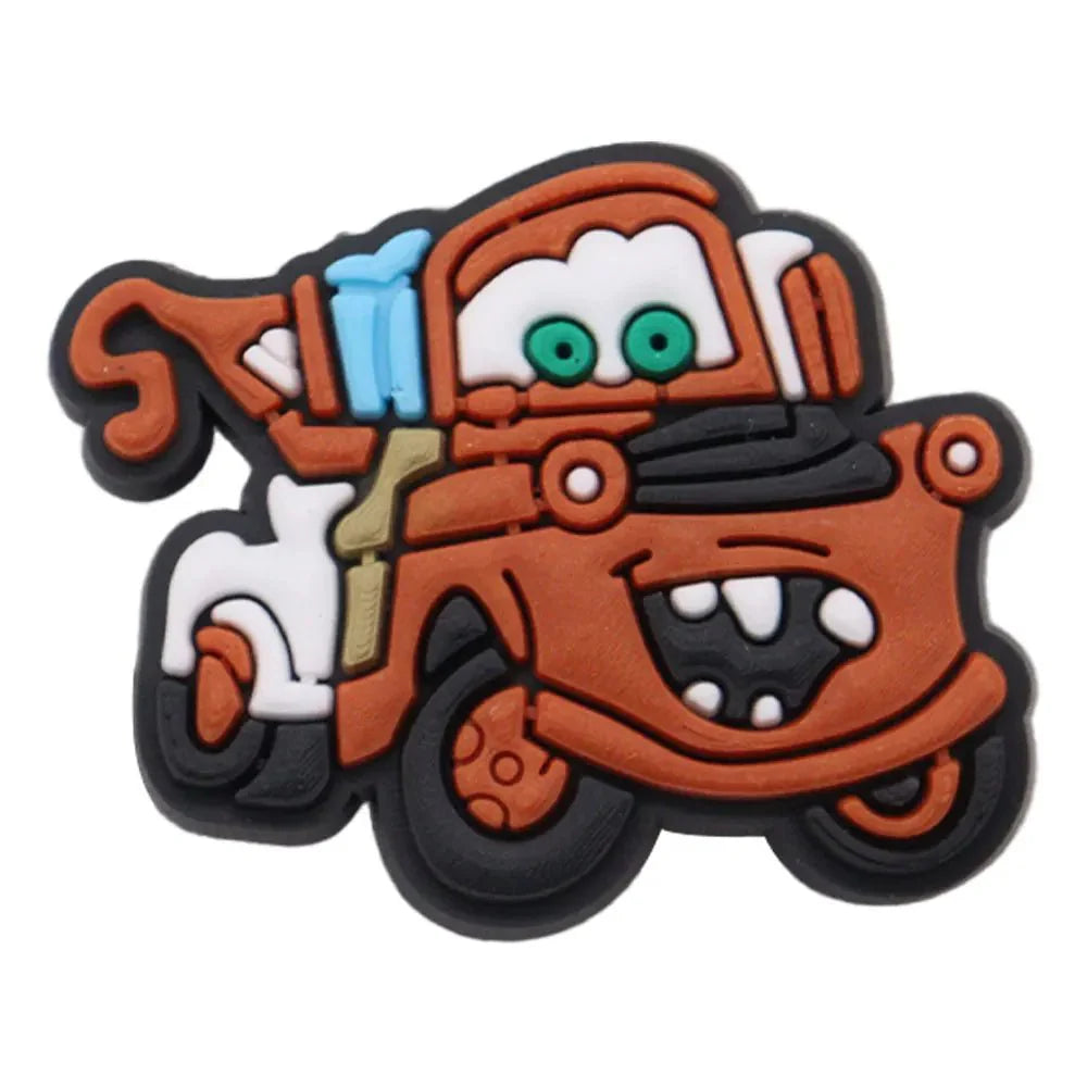 Lightning McQueen Shoe Charms - Boys Sandal Decorations | Disney Cars Accessories black CHINA Charms