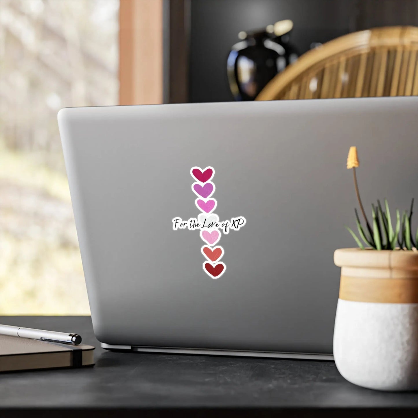 Kiss-Cut Vinyl Decals – Waterproof Love Heart Stickers | Scratch Resistant, Removable Adhesive Kiss-Cut Satin Stickers
