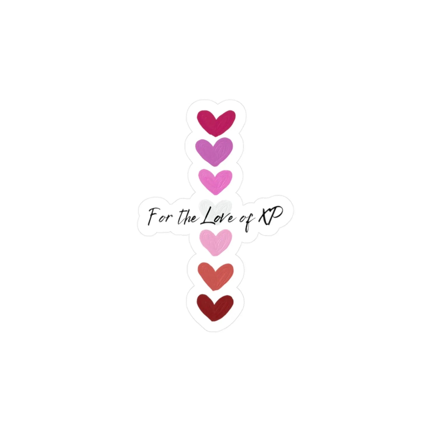 Kiss-Cut Vinyl Decals – Waterproof Love Heart Stickers | Scratch Resistant, Removable Adhesive Stickers