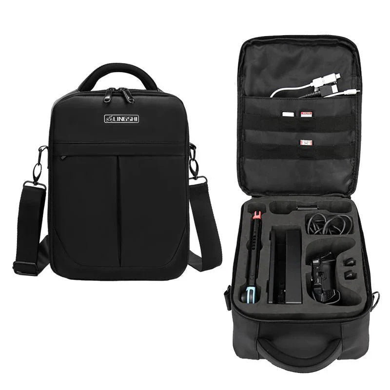 Luxury Backpack for Carrying Nintendo Switch Accessories, Joy-Con, Game Console, Case Cover, and Shoulder Bag Pouch for Nintendo Switch Just Big bag