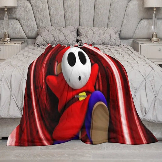 Mario Bros Flannel Blanket – Ultra-Soft Lightweight Throw for Cozy Movie Nights Blanket