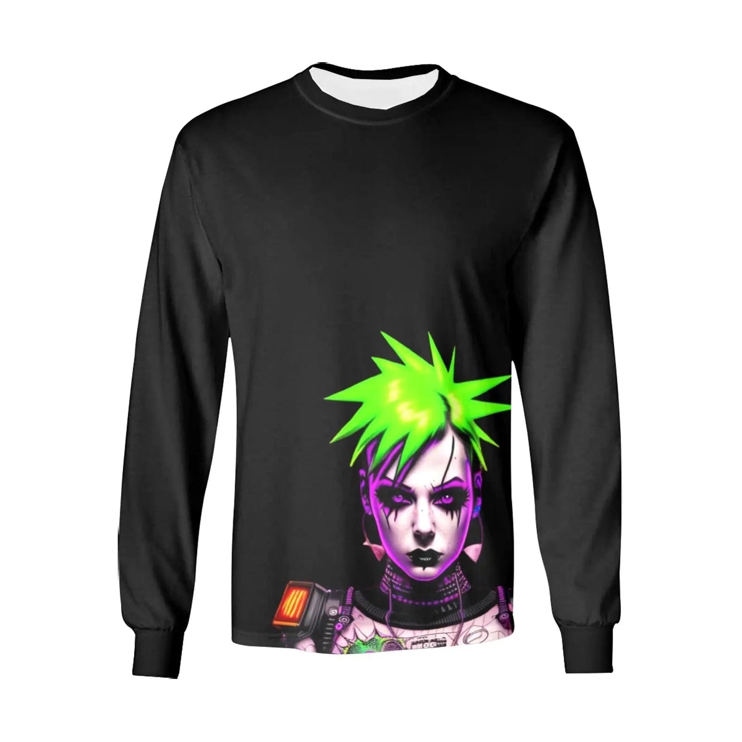 Men's Long Sleeve Shirt - Breathable Fabric Shirt | All-Over Print Tee, Casual Comfort Shirt