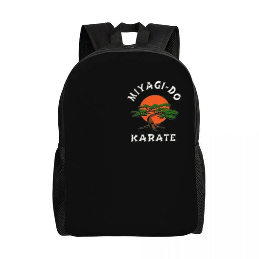 Miyagi Dojo Karate Kid Backpack for Students and Adults - 15 Inch Laptop Bag with Cobra Kai Anime Design 1 16 Inches