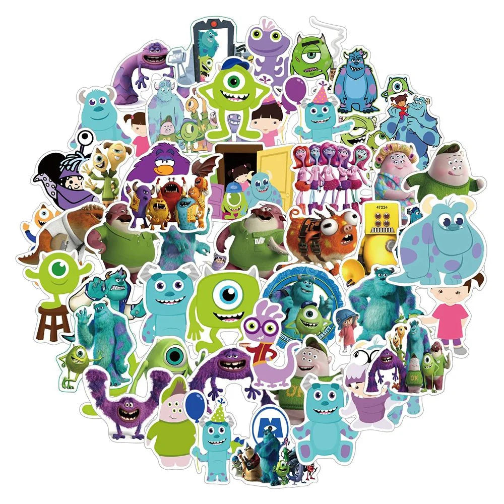 Monster Inc Stickers – Colorful Disney Sticker Pack | Durable Laptop Decals 10pcs Paper products