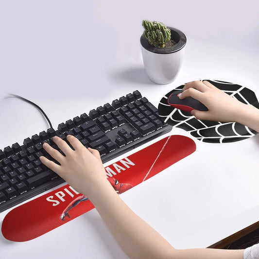 Mouse Pad Hand Rest Set - Ergonomic Wrist Support Pad with Silicone Mouse Mat Black ONE SIZE Gaming Accessories